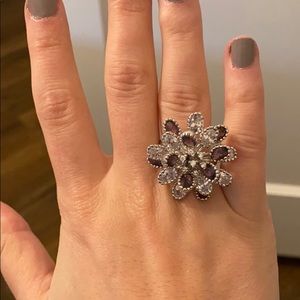 Purple statement ring